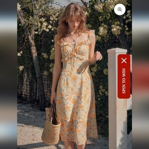 Simply Retro Floral Ruffle Sundress